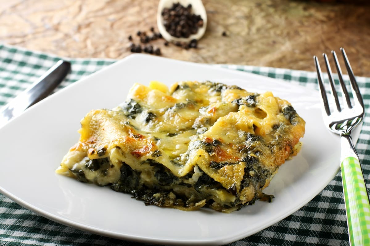 Lasagne s náplní z pórku