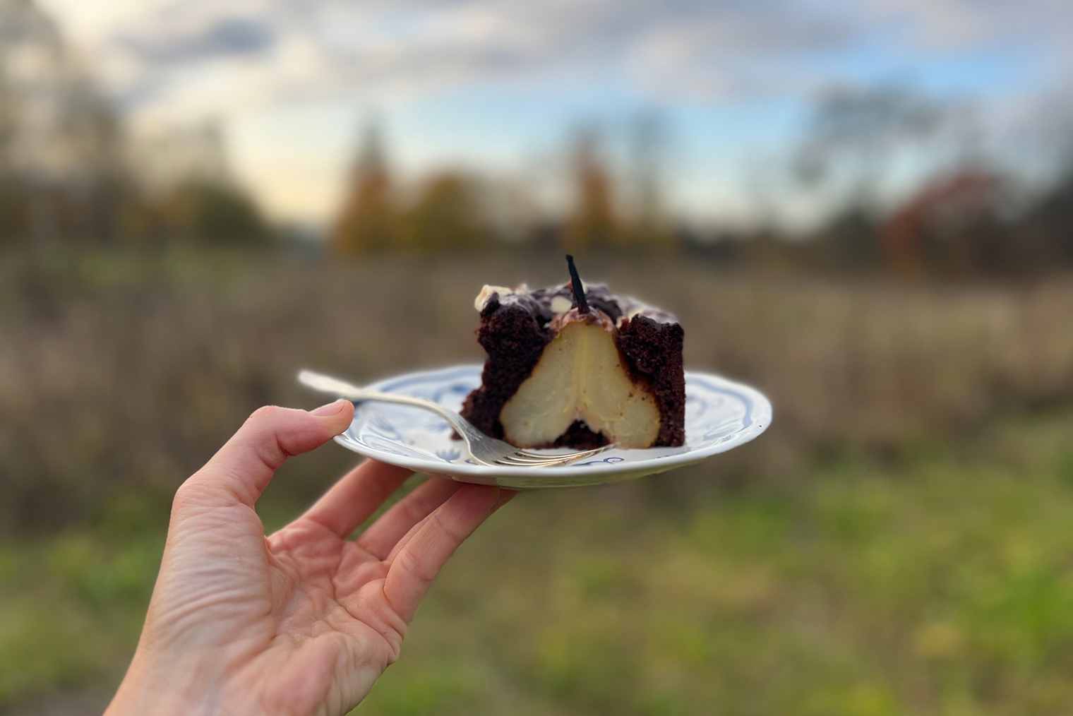 Čokoládový koláč s hruškami. Ideální recept na podzimní večery